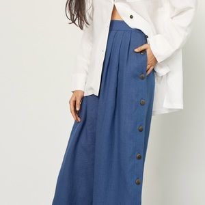 Mara Hoffman chambray wide leg trousers